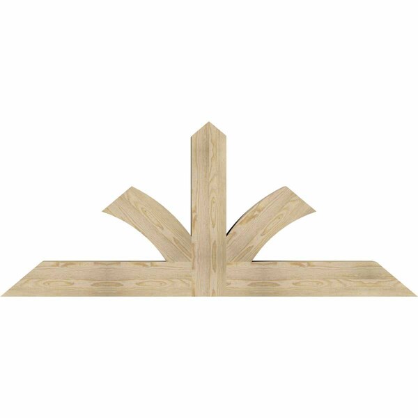 Ekena Millwork Richland Rough Sawn Timber Gable Bracket, Douglas Fir, 72"W x 30"H x 6"D x 6"F, 10/12 Pitch GBW072X30X0606RIC00RDF - main